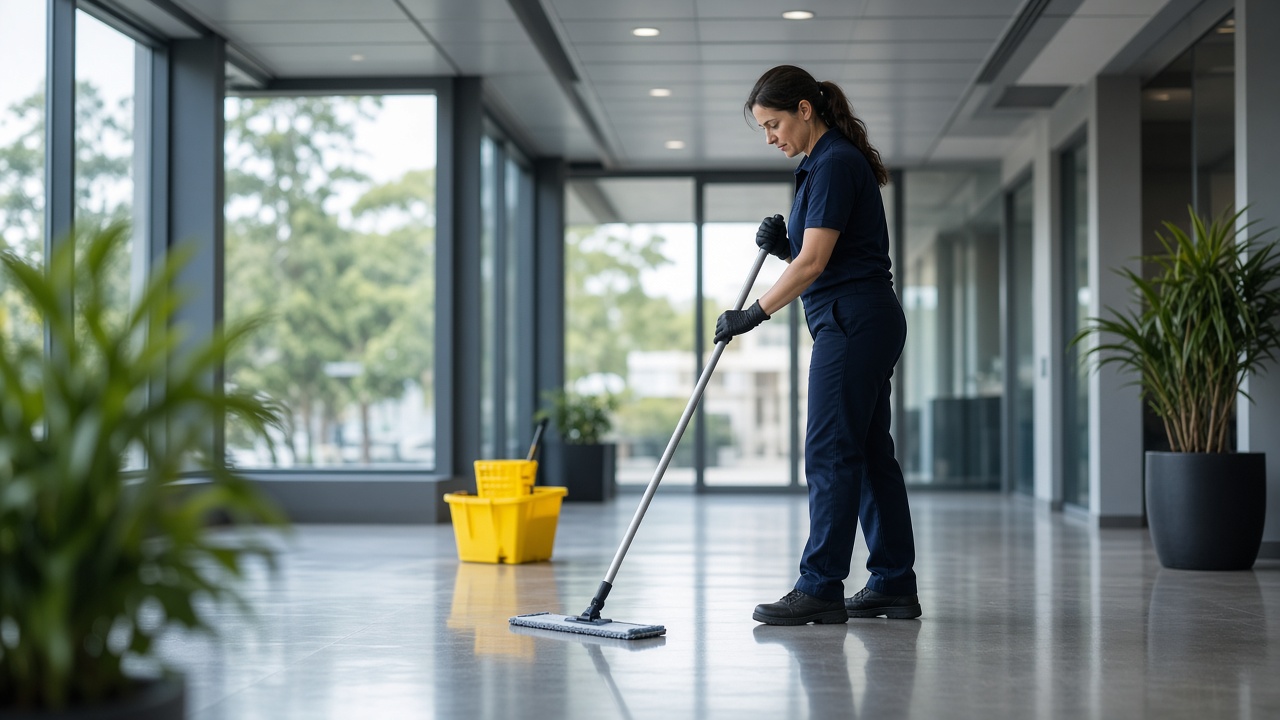 Commercial cleaning team in Maitland office