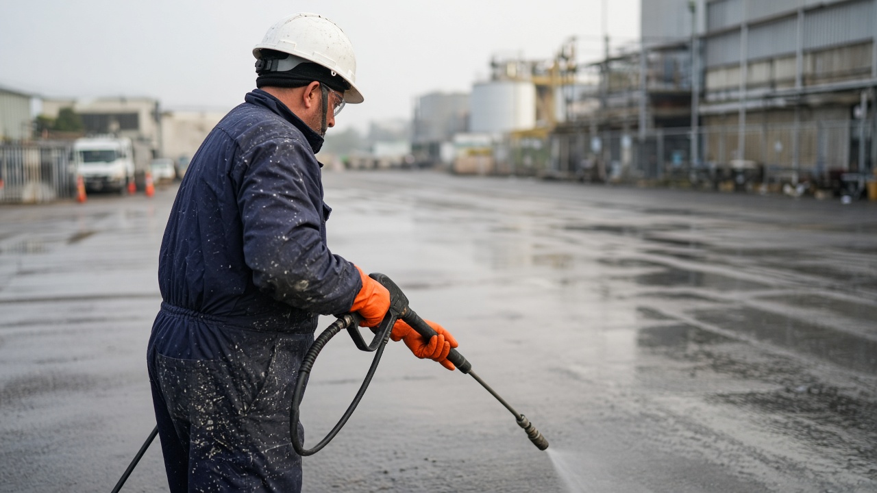 Industrial cleaning team at Newcastle Mayfield warehouse