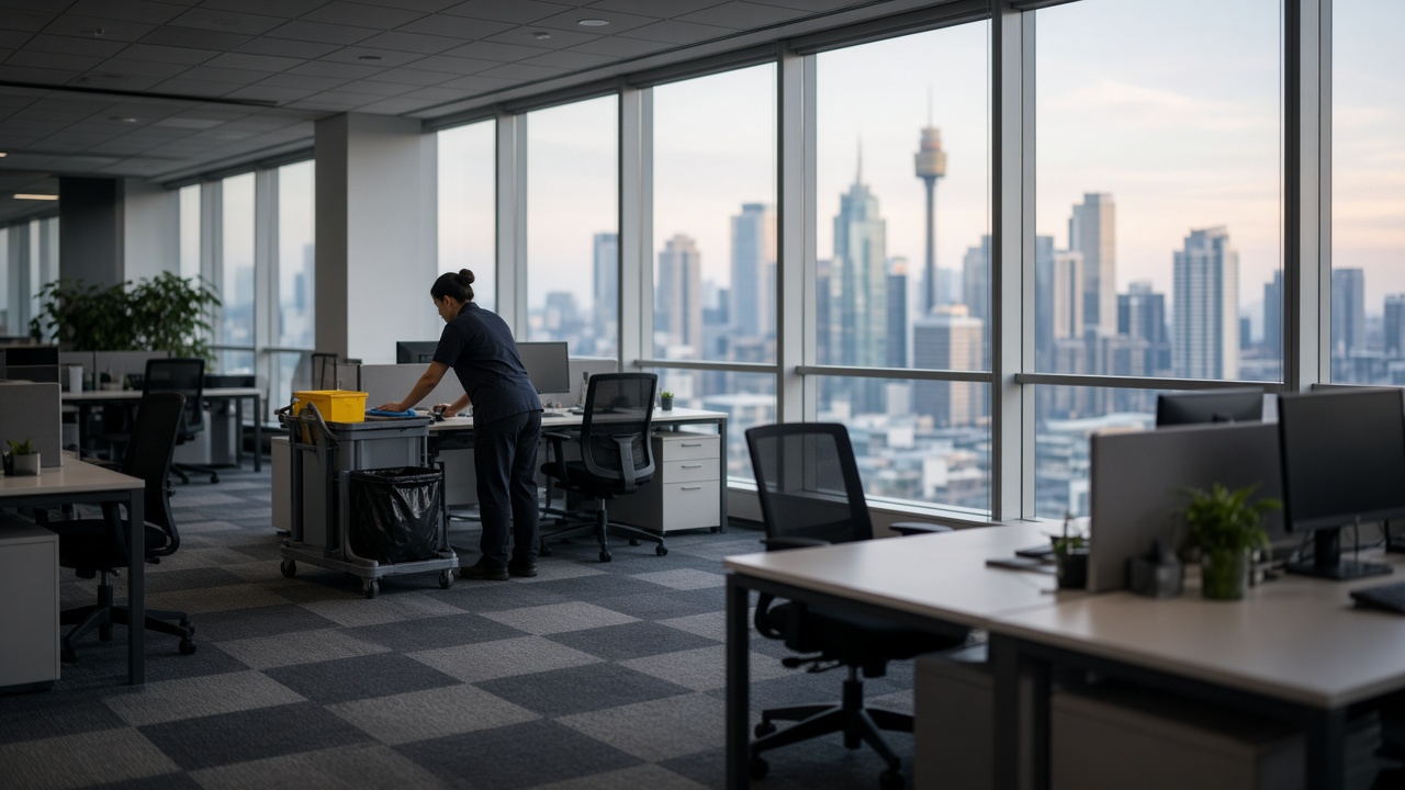 Commercial cleaning in Sydney CBD office