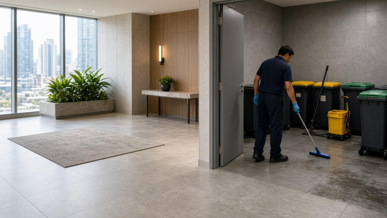 Strata committee meeting with cleaning report in Sydney
