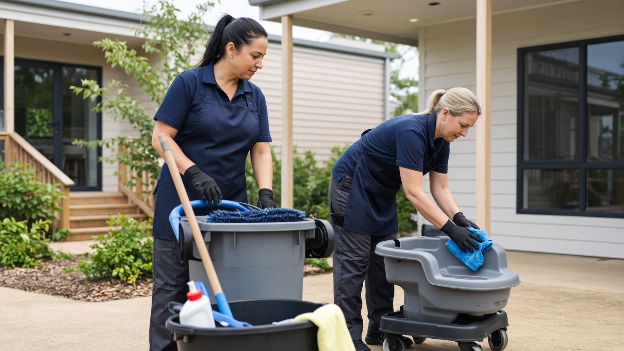 Child-safe cleaning products in childcare centre