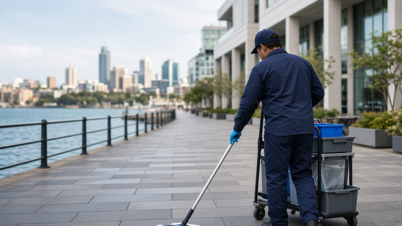 Government office facility in Newcastle region being cleaned
