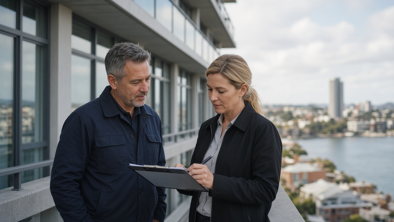Strata committee documents and cleaning report on table