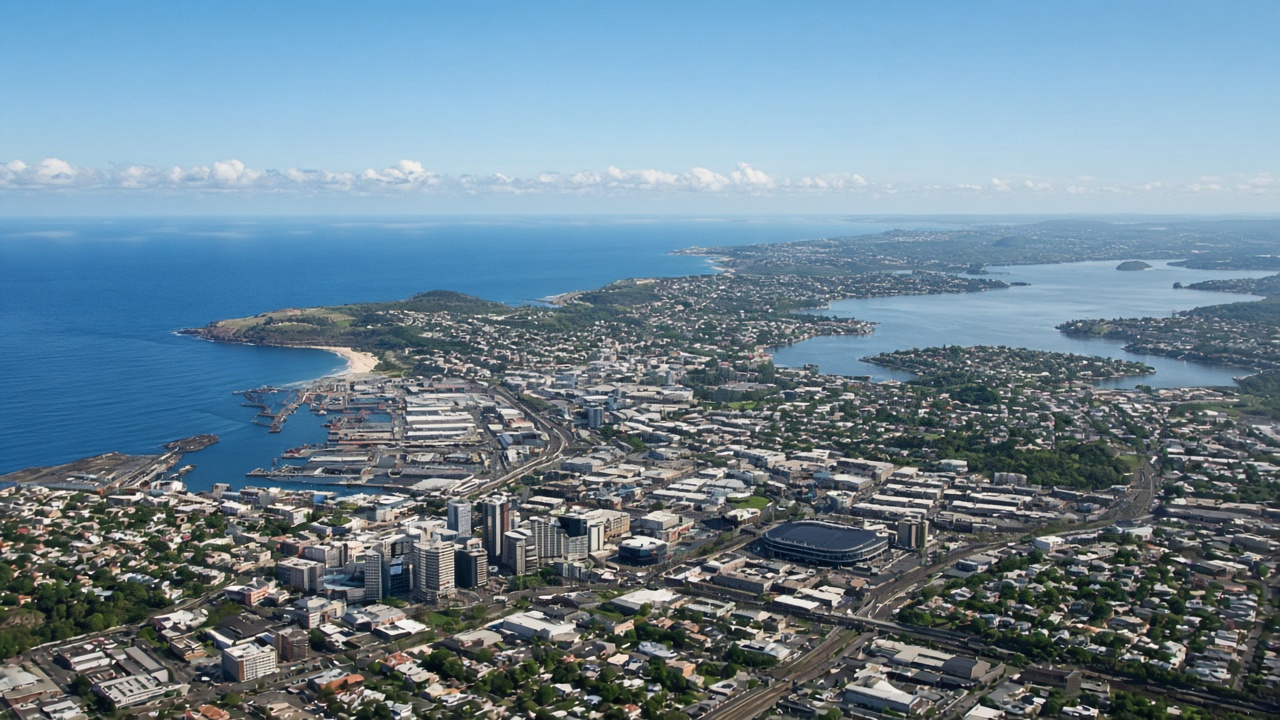 Newcastle suburbs and commercial precincts