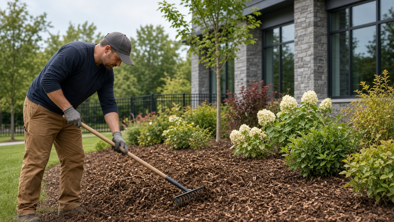 Seasonal pruning and weed control