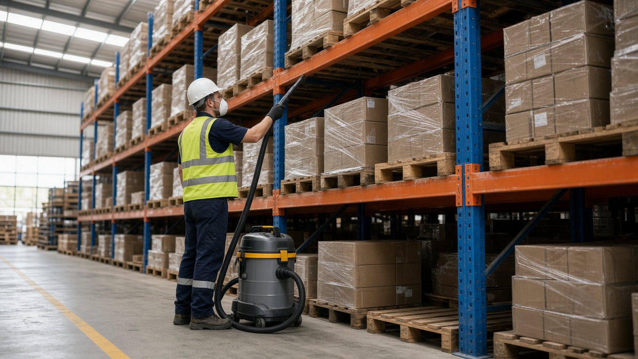 Dust-aware industrial cleaning methods