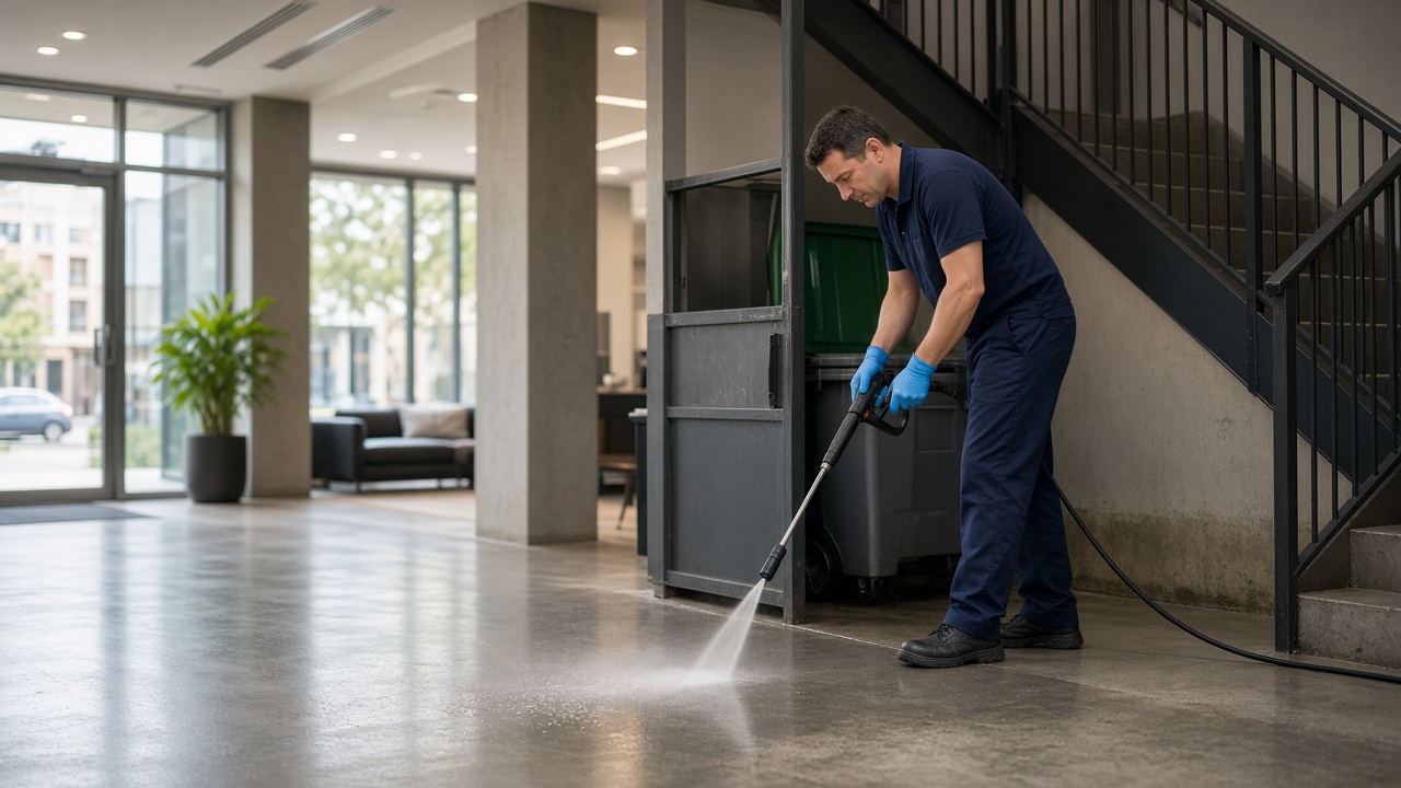 Bin rooms, lifts and car park cleaning